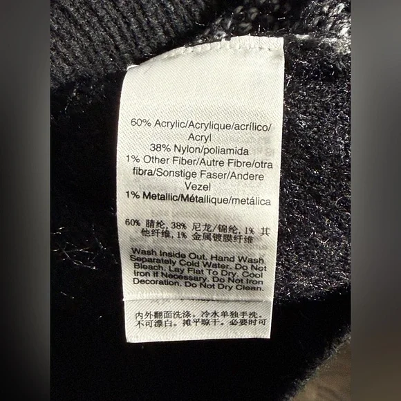 DKNY Women's Geometric Sweater - Black, Gray, and White - Picture 12 of 13